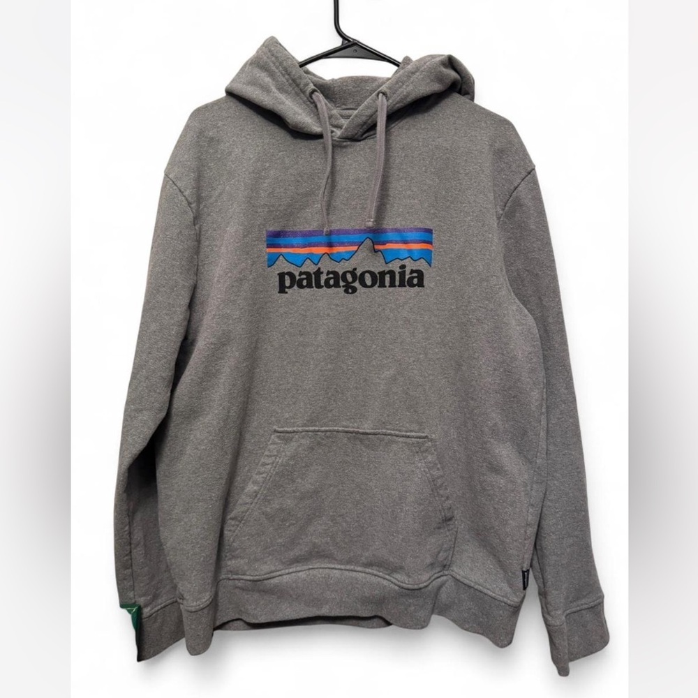 Patagonia Gray Uprisale Hoodie with Logo Design